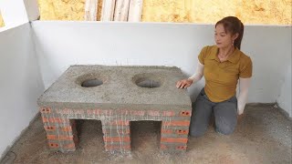 Full video Build wood stove make bamboo bathroom and wooden bed  Green forest life single mother [upl. by Harris514]