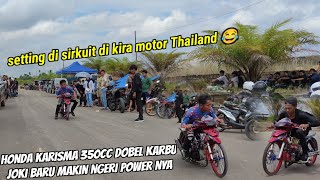 setting Honda karisma super open 350cc‼️ joki baru makin keluar power nya😲 [upl. by Ehudd]