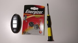 NISSAN Leaf Autoschlüssel Batterie wechseln Tutorial DeutschGermanUHD [upl. by Suoivatnod420]