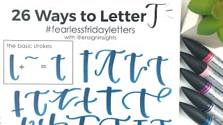 How to Hand Letter T in 26 Lettering Styles [upl. by Aluin]