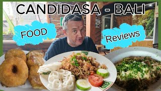 Bali  Candidasa Food Review We try them and rate them Warungs and Restaurants [upl. by Asenev]