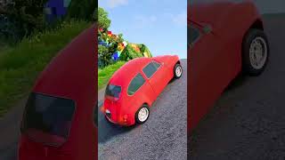 Double Flatbed Trailer Truck vs Speed bumps  Train vs Cars  Tractor vs Train  BeamNG Drive 005 [upl. by Anaoy519]