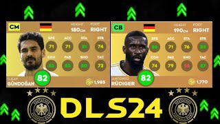 DLS 24  Germany Players Rating In Dream League Soccer 2024 🤯🔥  DREAM LEAGUE SOCCER 24 [upl. by Asor730]