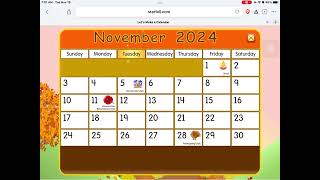 Starfall Daily Calendar  November 19 2024 [upl. by German]