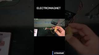 How Electromagnets Work 🔋💡  Easy Science Demo shorts electromagnet science [upl. by Ydnyl]