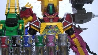 파워레인저 다이노포스 기간트 티라노킹 변신 장난감 Power Rangers Dino Charge Toys [upl. by Ecnaret]