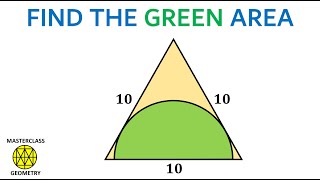 area of a semicircle  equilateral triangle  area triangle  semicircle  Masterclass Geometry [upl. by Drofyar381]