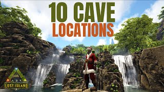 Lost Island Cave Locations  Base Spots  ARK  ARK Survival Evolved [upl. by Ahterod]