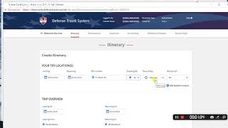 DTS Authorization Part 1  Itinerary [upl. by Lalib]