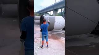 Sawing process of concrete pipe with high power concrete rope saw [upl. by Tam]