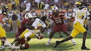 Blown Call in Outback Bowl and Jadeveon Clowney Retaliates 2013 [upl. by Argile329]