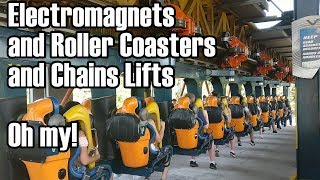 Electromagnets roller coasters halfadozen flags and clunkless chain lifts [upl. by Yatnahc]