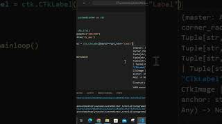 Python customtkinter tuto coding tkinter programming [upl. by Pierette]