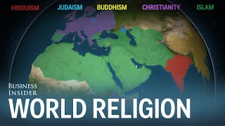 Animated map shows how religion spread around the world [upl. by Wini]