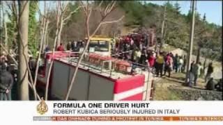 F1 Driver Robert Kubica Injured In Rally Crash [upl. by Odanref382]