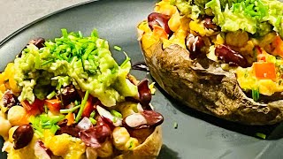 Mouthwatering Stuffed Baked Potatoes Simple Dinner RecipeVegeterian Recipes [upl. by Calendre626]