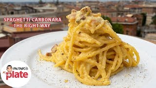 How to Make SPAGHETTI CARBONARA Approved by Romans [upl. by Latsyrk450]