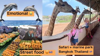 SAFARI WORLD AND MARINE PARK BANGKOK THAILAND 🇹🇭 😍 DOLPHIN SHOW SEA LION LION TIGER MONKEY [upl. by Hopper]