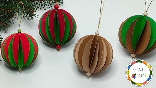 Jak zrobić papierowe ozdoby świąteczne  Tutorial  DIY How to Make Paper Christmas Ornament [upl. by Valerle]