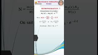 démonstration 7 qcm decroissace radioactive coursnucleairephysique [upl. by Colis567]