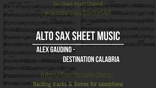 Alex Gaudino  Destination Calabria Radio Edit  Alto Sax Sheet Music with Backing Track [upl. by Clevey]