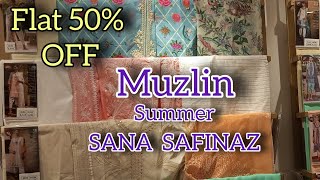 Sana Safinaz Flat 50 OFF Muzlin Summer Collection 2024  Sana Safinaz Today Sale  Muzlin Lawn 2024 [upl. by Sairacaz]