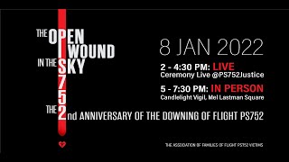 LIVE 2nd Anniversary of the Downing of Flight PS752 IWillLightACandleToo cdnpoli [upl. by Sair947]