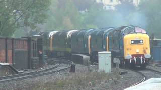 Five Deltic Convoy Passes Stalybridge 11th October 2011 [upl. by Weaver]