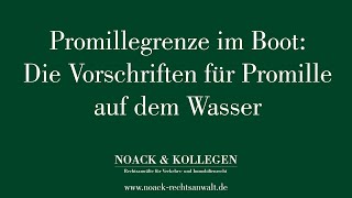 Promillegrenze im Boot Die Vorschriften für Promille auf dem Wasser [upl. by Anitsrihc]