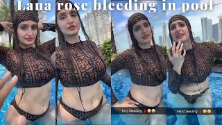 Lana Rose bleeding in pool hot lanarose movlogs lana bikini [upl. by Kciredes916]