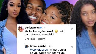 KENNEDY CYMONE SUPPORTERS CHECKS CORIERAYVON FOR PRAISING HALLE BAILEY AND DDG RELATIONSHIP [upl. by Wieren]