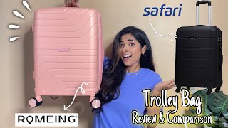 Best Luggage Bag travel India  Safari Luggage bag review  Romeing luggage bag review 55cms [upl. by Ettelegna]