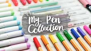 MY PEN COLLECTION w Swatches  Bullet Journal Calligraphy amp Drawing Supplies [upl. by Nileuqay]