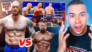 Strongman Rivalry BOXING Match Eddie Hall vs Thor Bjornsson [upl. by Hugibert]