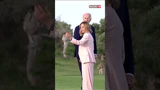 Joe Biden Goes Wandering Off At G7 Meet Netizens Say Beyond Embarrassing  G7 Summit  N18S [upl. by Healion]