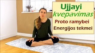 Ujjayi Kvepavimas Proto ramybei energijos tekmei ir itampu salinimui [upl. by Goldie]