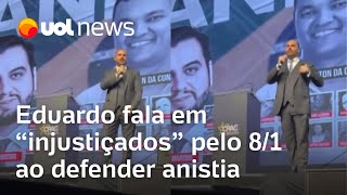 Eduardo Bolsonaro defende anistia para injustiçados pelo 8 de janeiro Me comprometo a lutar [upl. by Inail]