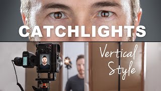 How to Shoot CATCHLIGHTS in Portraits  HOLLYWOOD STYLE 2 Minute Lighting Tutorial [upl. by Kayne]