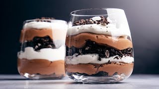 Only 3 Ingredient Chocolate Mousse Trifle [upl. by Yerhpmuh534]