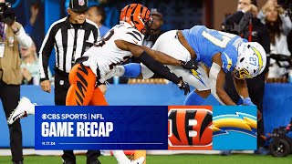 JK Dobbins GAMEWINNING TD helps Chargers avoid COLLAPSE against Bengals on SNF  Game Recap [upl. by Meg]