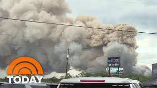 BioLab chemical plant fire in Georgia prompts evacuation orders [upl. by Ardnaek]