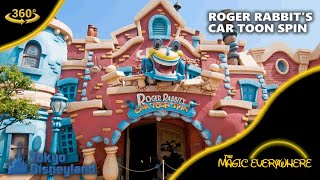 VR 360 Roger Rabbits Car Toon Spin  Tokyo Disneyland  PoV [upl. by Laura]