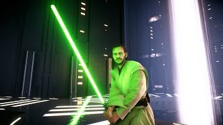 QuiGon Jinn negotiates with the Droids  Star Wars Battlefront II Mod Showcase [upl. by Zorana436]