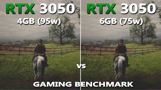 RTX 3050 4GB 95w vs RTX 3050 6GB 75w Gaming Benchmark Test  Which one is better [upl. by Reed704]