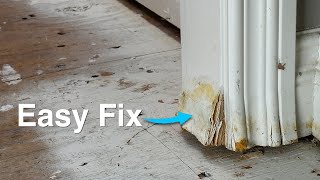 How To Repair a Terribly Damaged Door Jamb the Easiest Way Possible [upl. by Manfred]