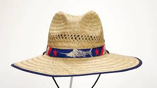 Mens Hats  Seagrass Rush Straw Safari Brim 4quot  Guy Harvey  HG938 [upl. by Nimesay814]