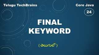 final keyword in Java  java in Telugu [upl. by Imtiaz]