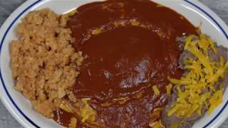 Red Enchiladas and Red Enchilada Sauce Recipe Powdered Red Chile Sauce [upl. by Mossolb729]