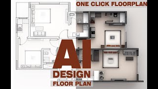 Ai Design Floor Plan  One Click Floor plan  How to Render Architectural Floor plan [upl. by Anaujik]