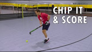 Indoor Hockey Backhand Scoring  Hertzberger TV tutorial [upl. by Amuh]